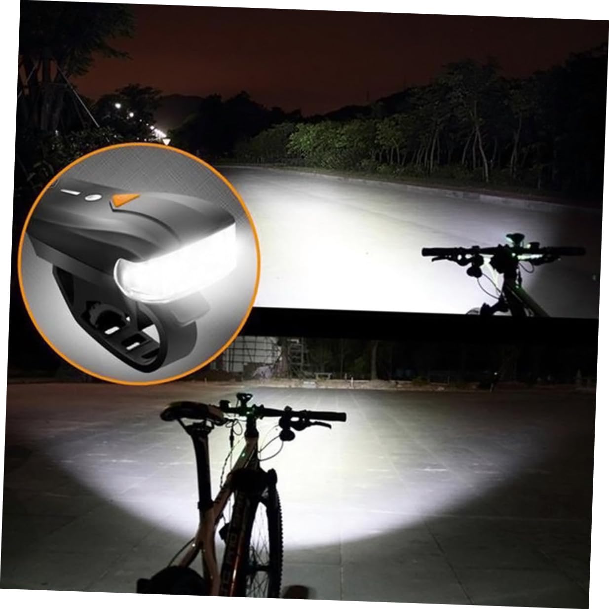 Luz de Bicicleta Delantera y Trasera LED Negra Recargable