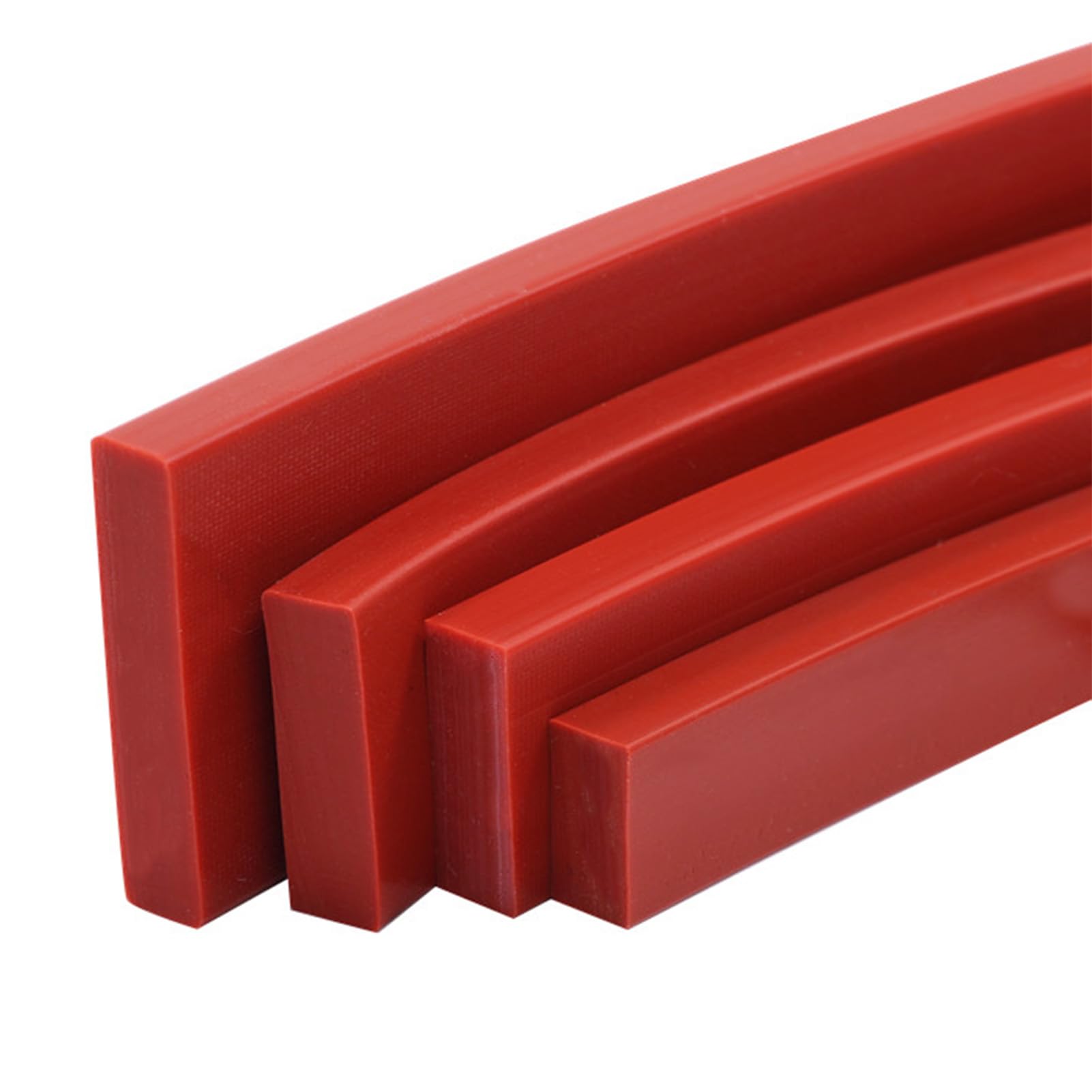 Square Sealing Strip Red Silicone Rubber Flat Gasket Sheet 3mm Thick 1m Length Width 35-60mm(Width 40mm)