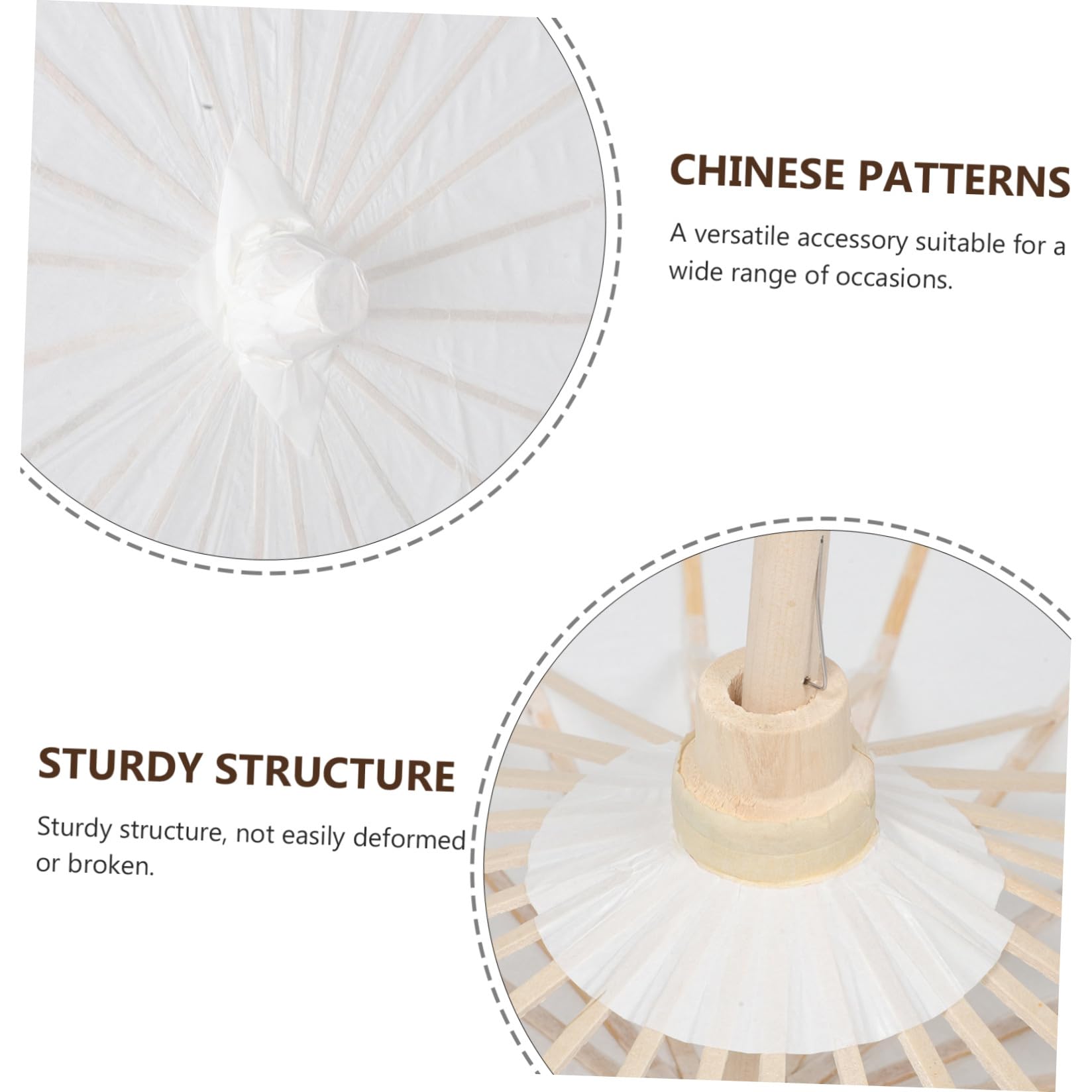 CANIGHT Weiße Papierschirme 84cm 4 Stück aus Holz und Papier für Hochzeitsfeiern und kreative Dekorationen im chinesisch japanischen Stil