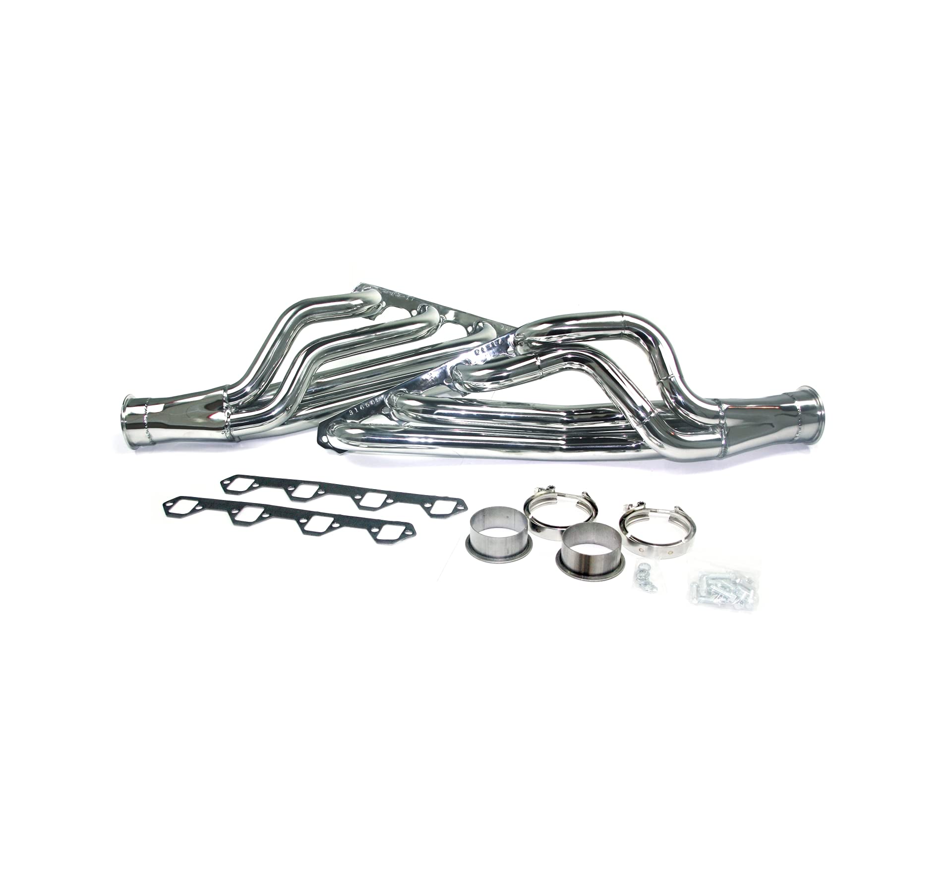 JBA 31658S Header (Mid Length 1 3/4" primary 3" collector 4 into 1 design polished 304SS 64-70 Mustang), 1 Pack