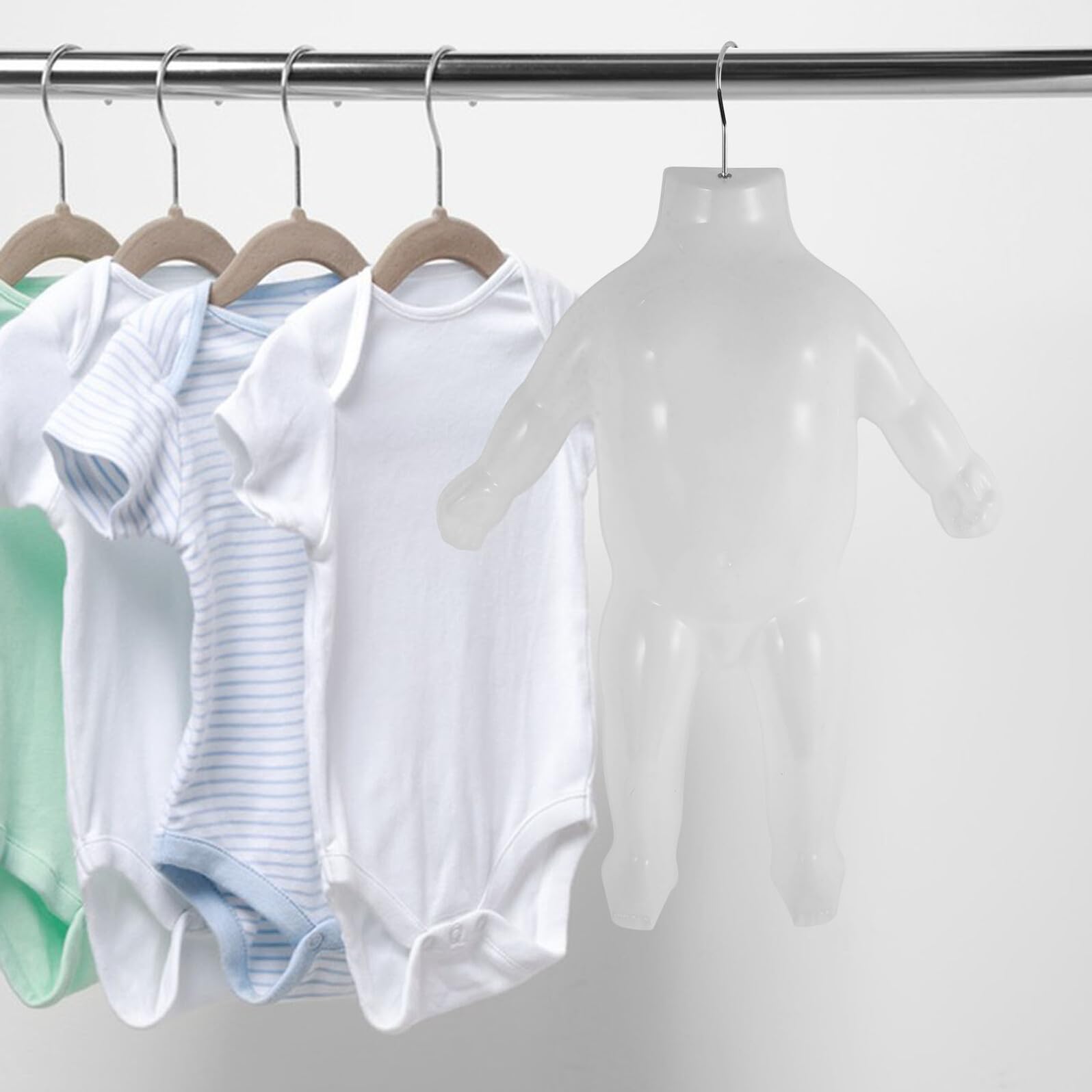 Hemobllo Mannequin Portable et Pratique Garçon et Filles Blanc ou Couture en Plastique Bras et Jambes Présentation en Vitrine pour Vitrine Magasins de Vêtements