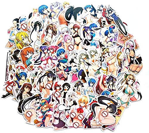 BBINHAN Pegatinas Sexy Imagen de Anime Sexy Bunny Girl Pegatinas de Graffiti Maleta Guitarra Portátil Pegatinas Impermeables 500 Hojas