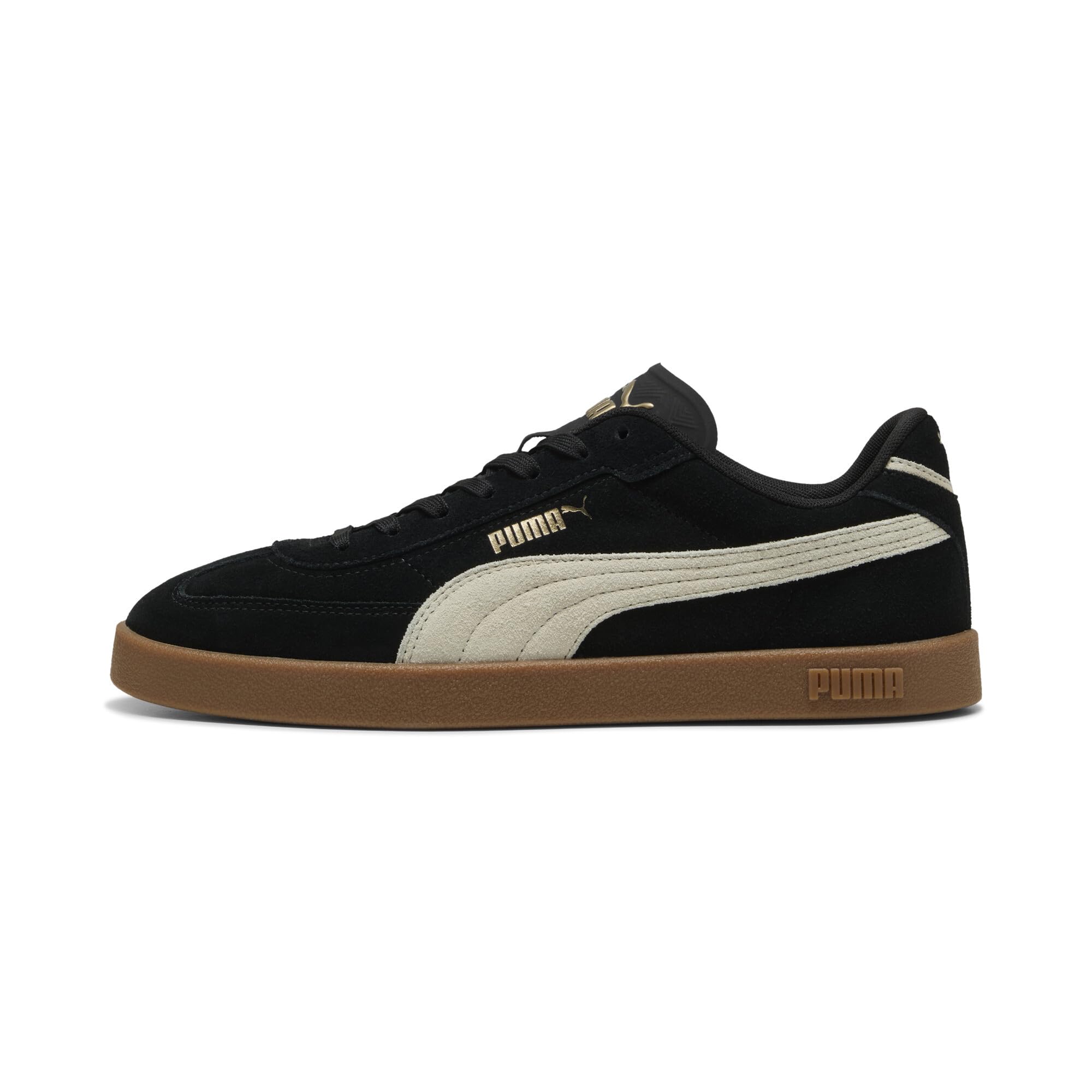 PUMA Unisex Club II Era Suede Trainers, PUMA Black-Alpine Snow-Gum, 3.5 UK