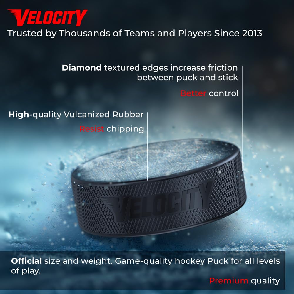 Velocity Hockey-Pucks, leicht, für Senioren, offizielle und schwere Trainings-Hockey-Pucks, 5, 10, 25, 50 und 100 Stück