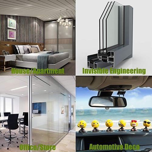 Miniatura 3 de LLPT Cinta de doble cara acrílica transparente fuerte cinta de montaje de 1 pulgada x 550 pulgadas, varios tamaños, libre de residuos, impermeable,