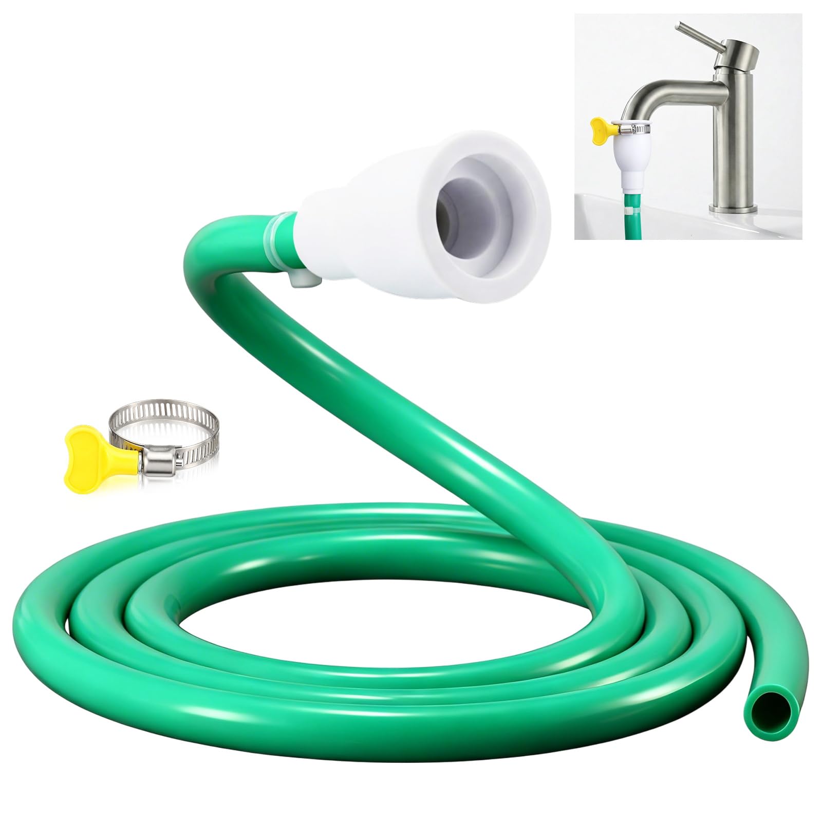 Photo 1 of Innconee Faucet Hose Adapter - Green Silicone Tube