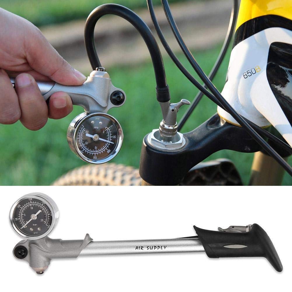 GIYO GS-02D Bomba de choque plegable con palanca y manómetro, ST1006