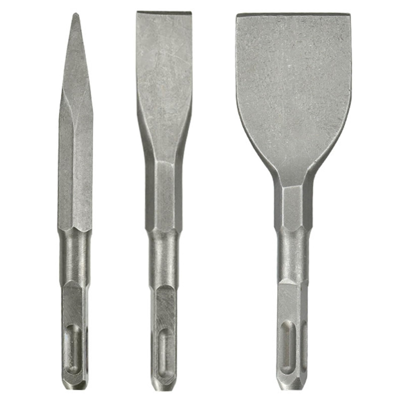 Scalpello Spatola, Piatto Scalpello, Scalpello a Punta, Scalpelli per Alcestruzzo, 3PCS Scalpello per Trapano a Percussione, per Pavimenti, Muratura, Calcestruzzo, Pietra