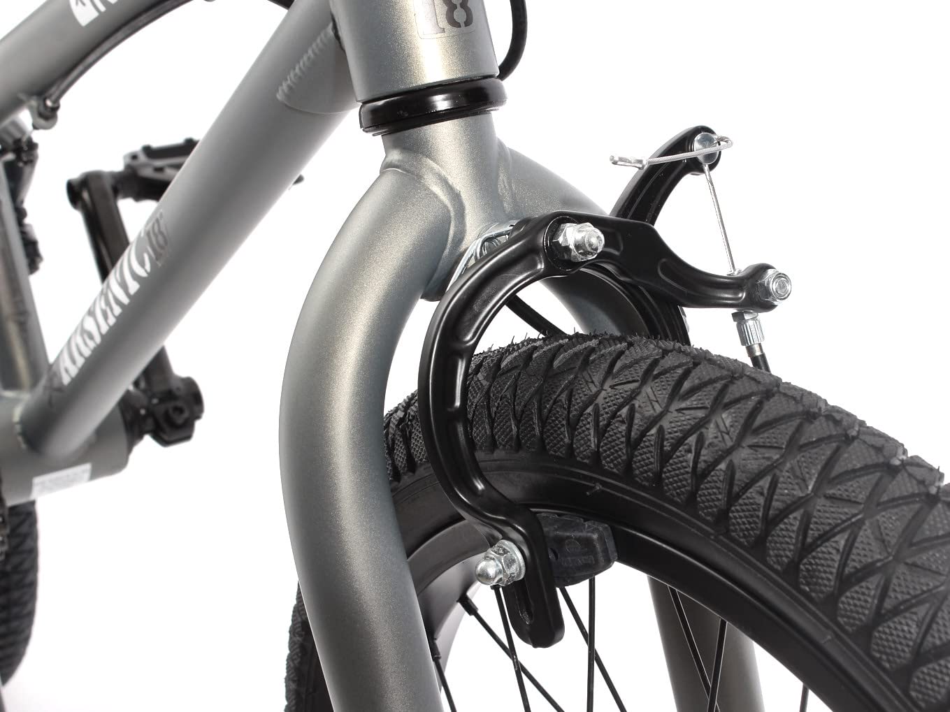 KHEbikes BMX Fahrrad Arsenic, 18 Zoll, patentierter Affix 360° Rotor, anthrazit grau, für Kinder und Jugendliche, leichtes Gewicht nur -10,1kg!