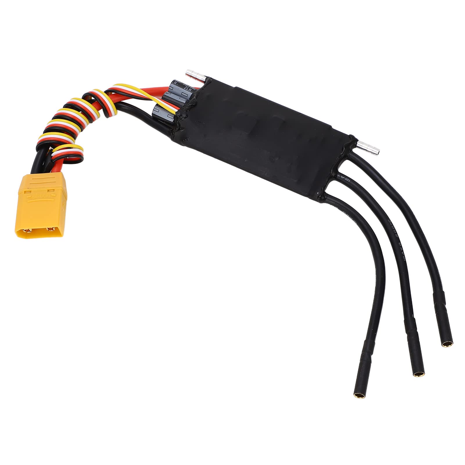 80A Zdalnie Sterowana łódka RC ESC Wodoodporny Trwały Elektryczny Regulator Prędkości dla Różnych Modeli Statków RC Czarny 96x43,5mm