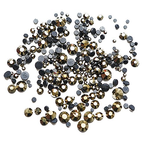 5000pcs/box,500pcs/color Mixed 10 Colors Mixed Sizes Glass Rhinestones Flatback Hot Fix Stones