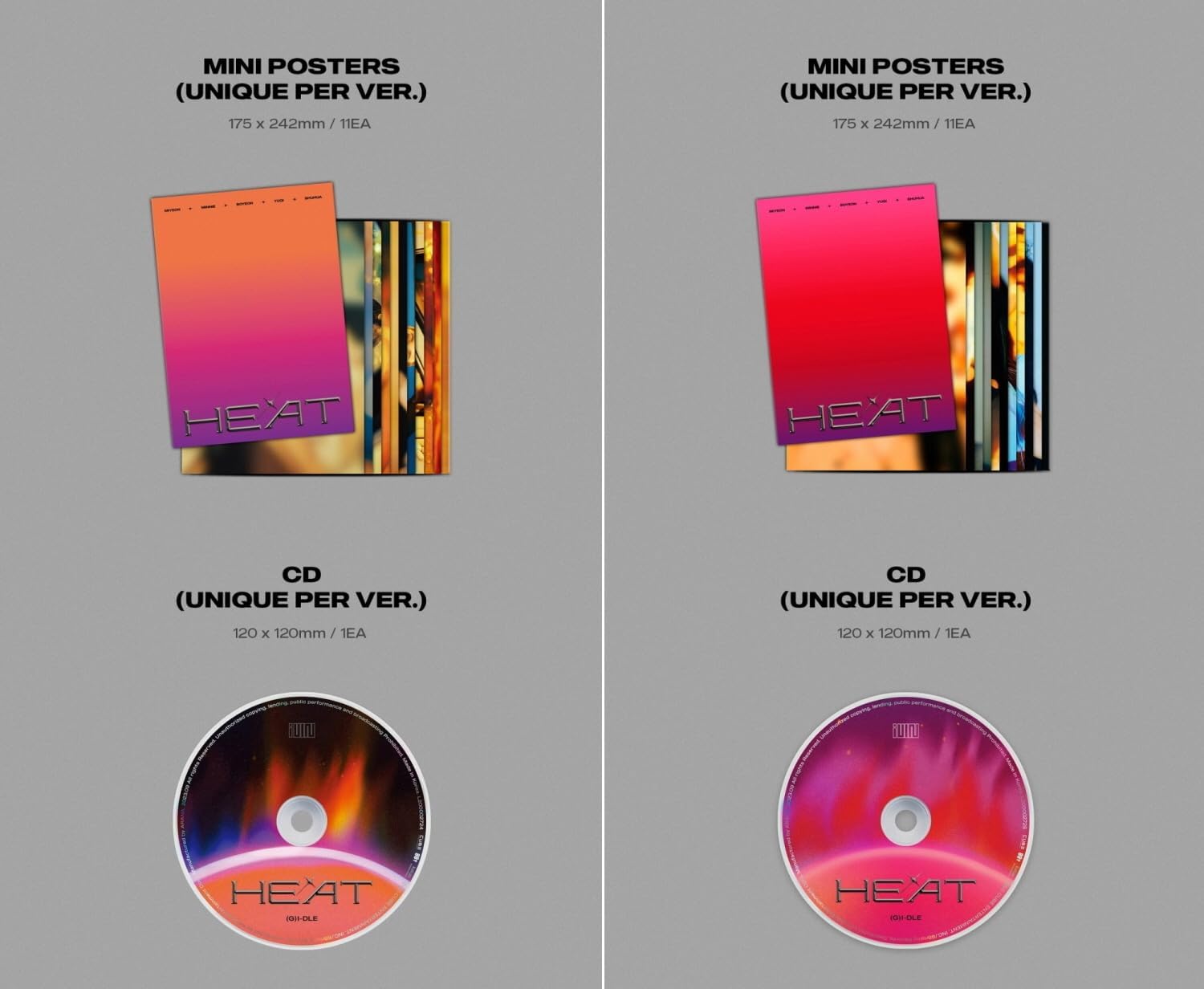 (G) I-DLE - Special Album HEAT [SLEEVE VER.] (FLARE ver.)