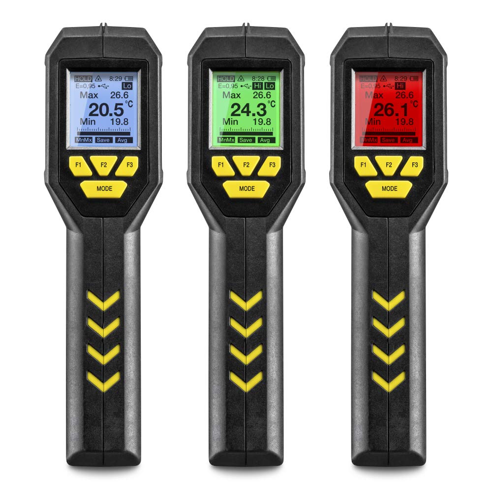 TROTEC Infrarot Thermometer TP10 – Oberflächen Temperaturmessgerät – Messbereich -50°C bis +1850°C, Pyrometer, kontaktlos