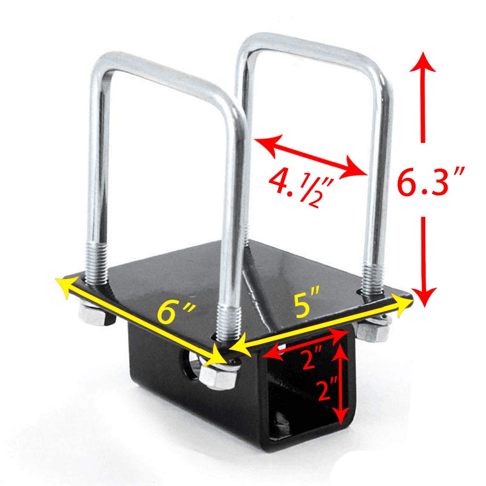 RV Square Bumper for Bike Cargo Carrier Hitch Receiver Adapter Mount on RV Travel Trailer