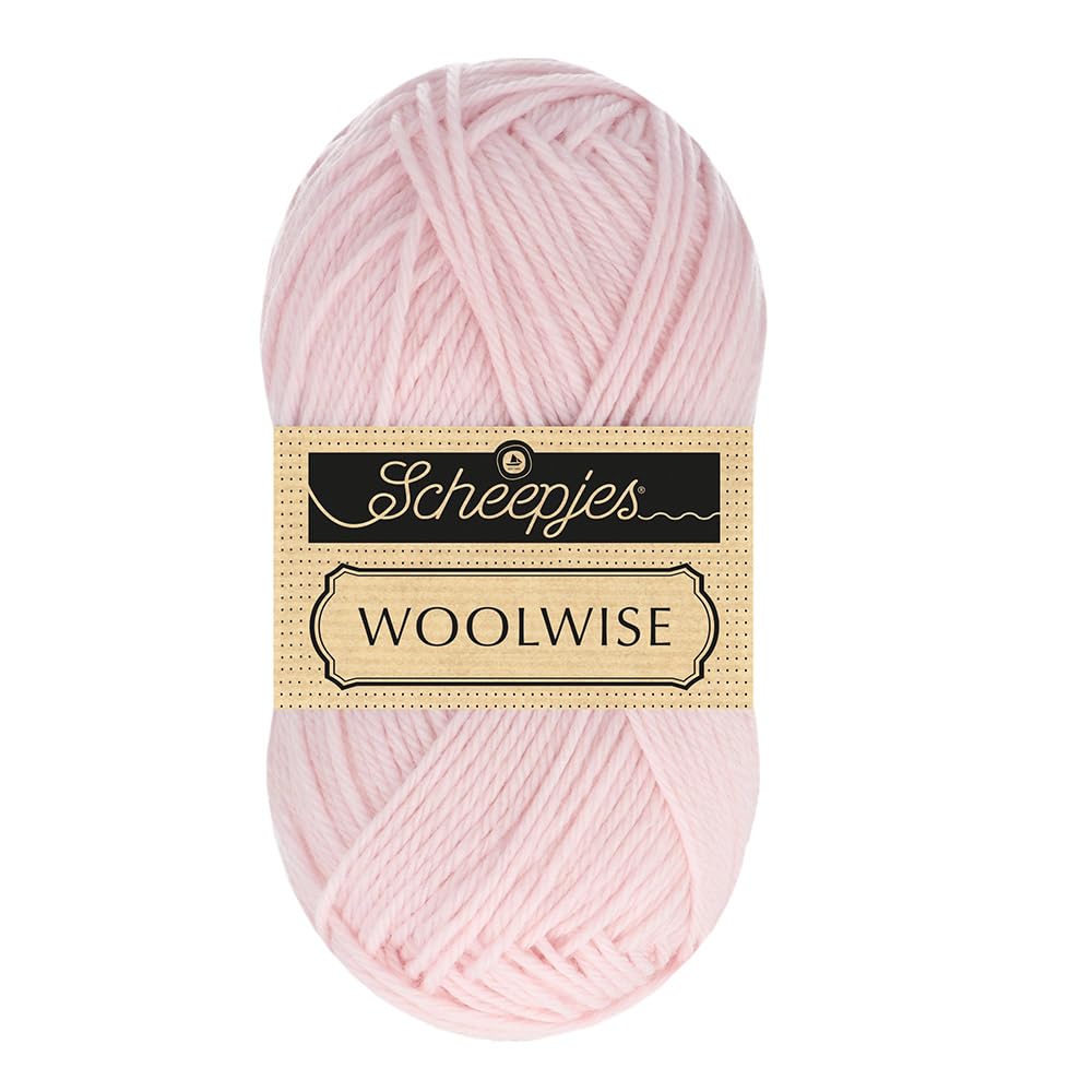Scheepjes Woolwise 100g - 724 Petal Pink, Superwash Merino Yarn, 1x100g