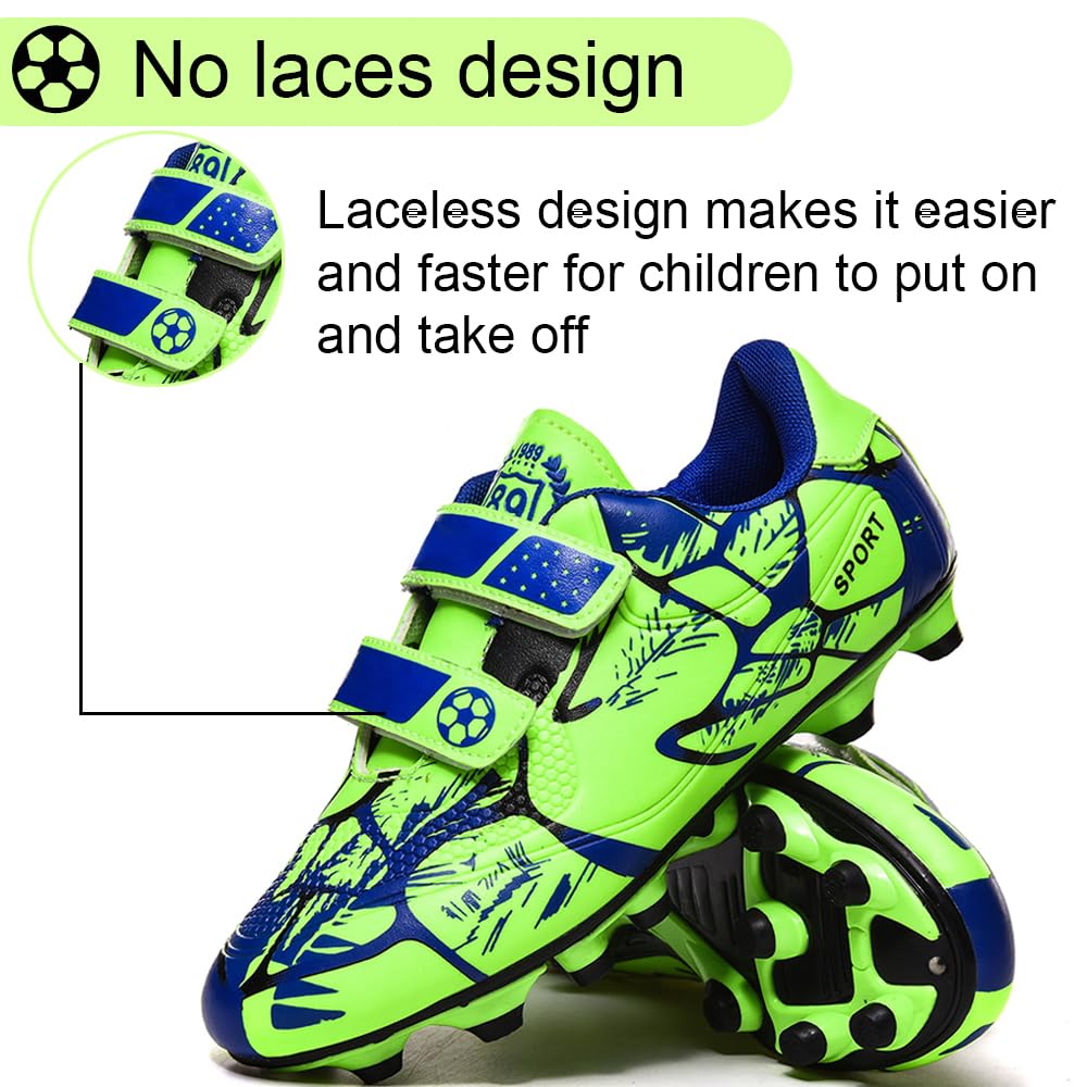 Zapatos de Fútbol Niño Botas de Fútbol Zapatillas de Entrenamiento Tacos de Fútbol Deportivas para Exteriores Antideslizante Unisex 28-37 EU