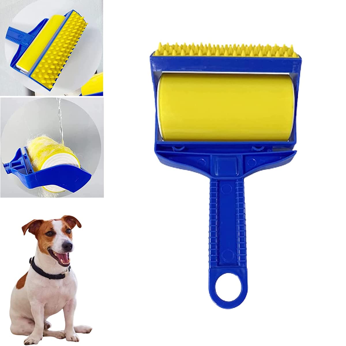 Stick It Roller - Reusable and Washable Silicone Stick It Pet Hair Remover Roller - Extra Sticky Stick It Pet Hair Remover for Pet Hairs, Clothes, Perfect for Tackling Embedded Messes (2 Pcs)