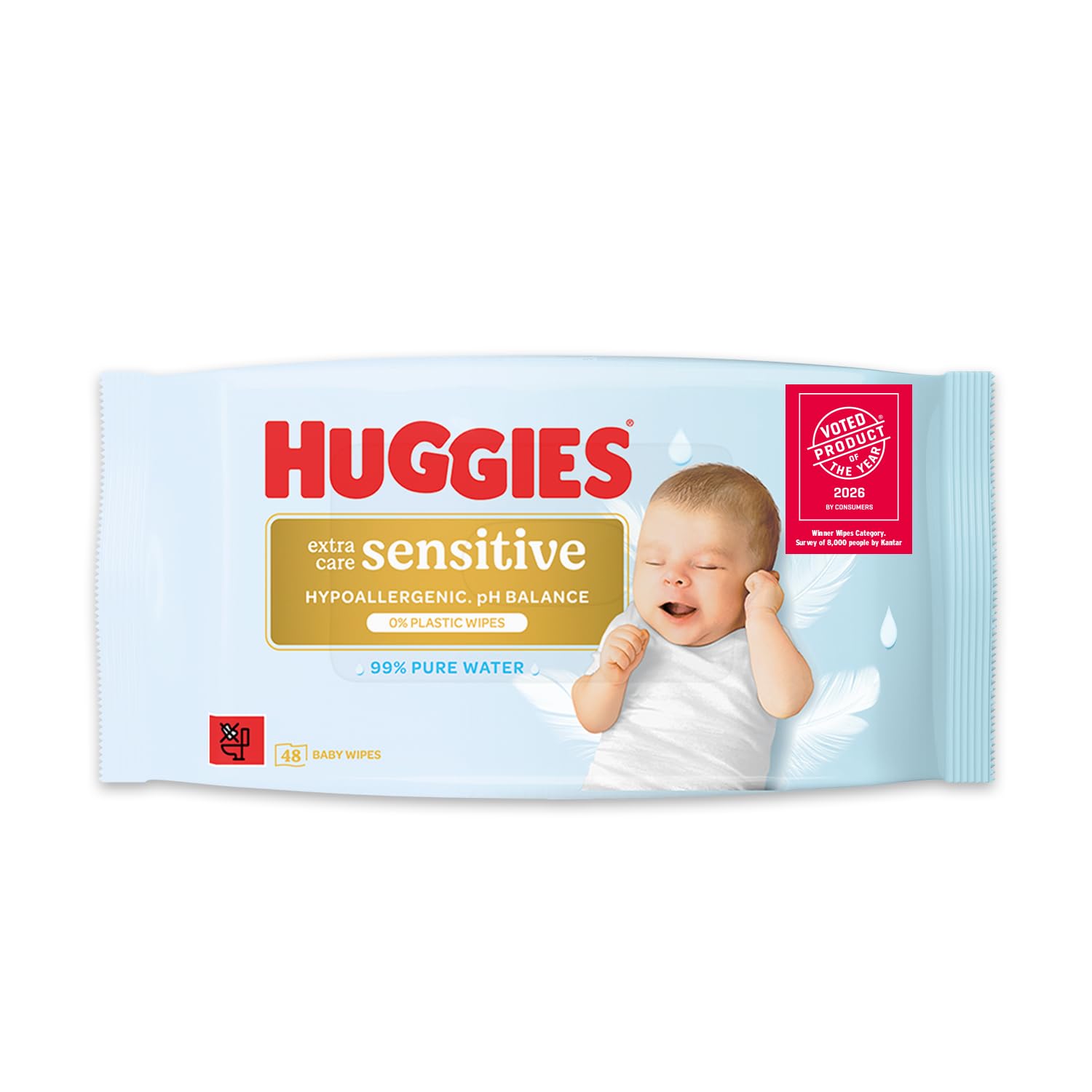 Huggies Pure Extra Sensitive Plastic Free Baby Wipes 48 Wipes Lloyds Pharmacy