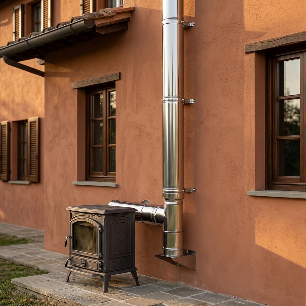 MAKA Aumento per Canna Fumaria in Acciaio Inox, Raccordo di Aumento Diametro per Tubo Fumo Monoparete, Innesto Maschio-Femmina (Ø 120 (M) → Ø 130 (F), AISI 316)