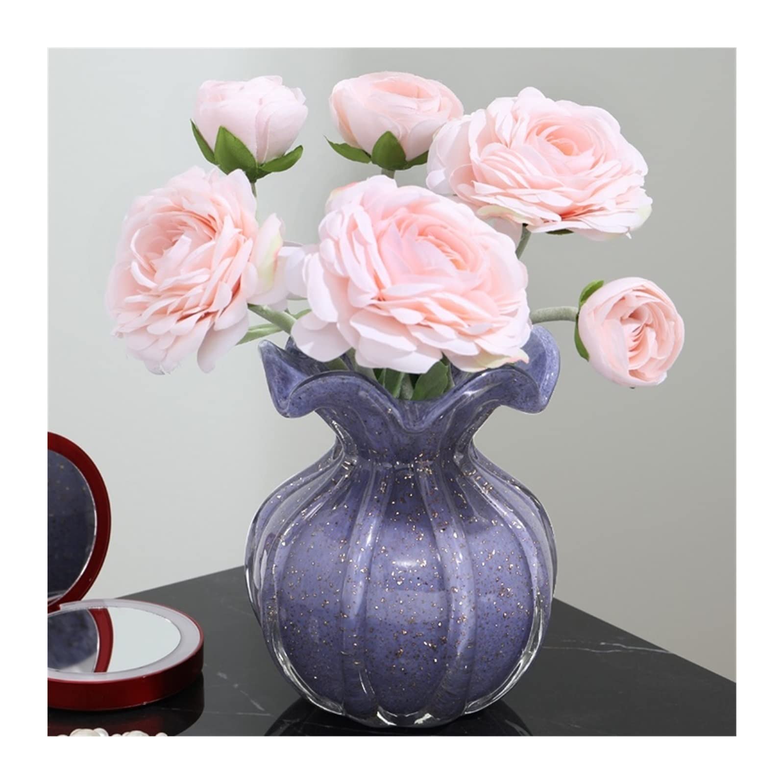 Vasi Deco Vasi da Fiori secchi da Giardino Coreano Mini Tavolo da Loft Piante Rosa Bottiglia terrario Vaso da scrivania Jarrones in Vetro Vintage di Lusso Vaso Deco Estetico(Piccolo)
