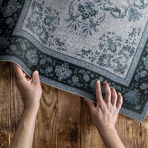 Tapis en vinyle 140x210 cm rectangle Floorart de style classique