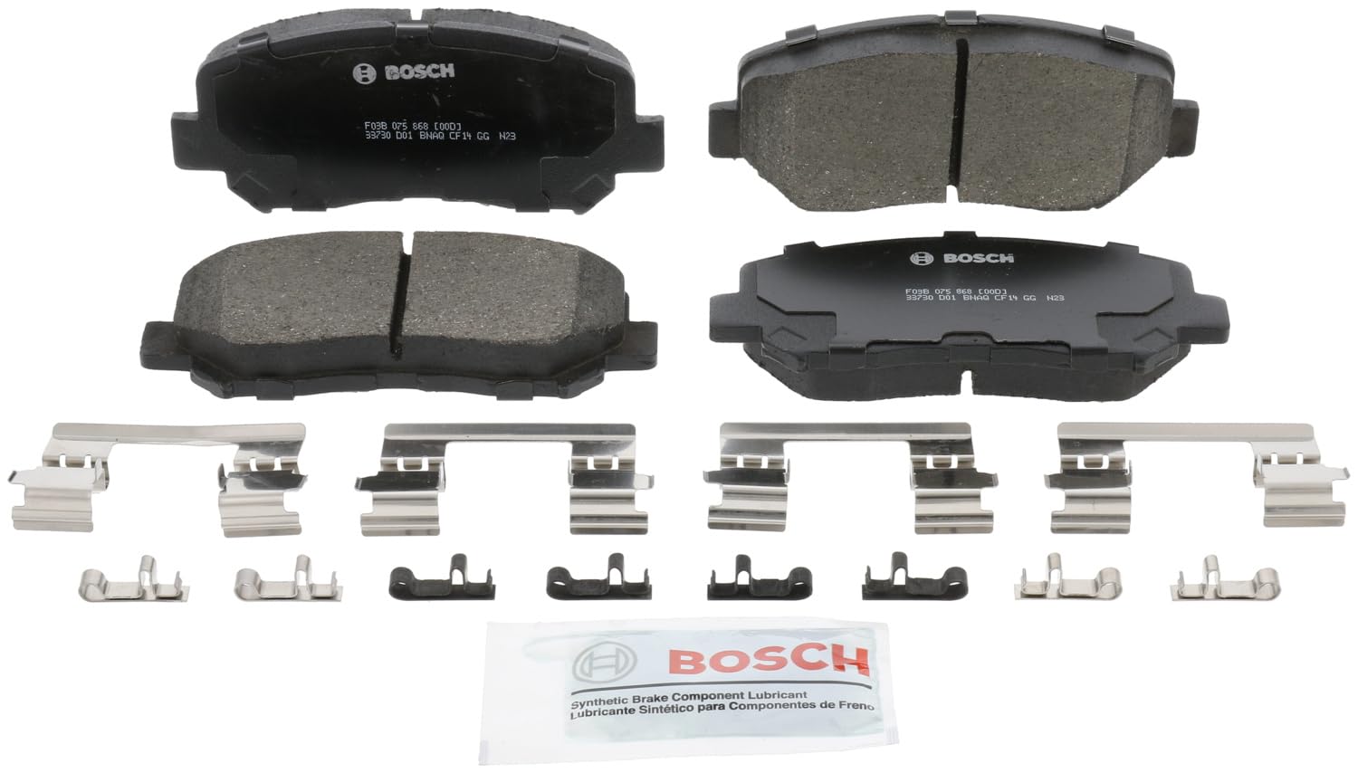 Bosch Automotive BP1078 QuietCast Premium Semi-Metallic Disc Brake Pad Set For: Subaru Forester, Legacy, Outback, B9 Tribeca, Tribeca, WRX, Front — view 307