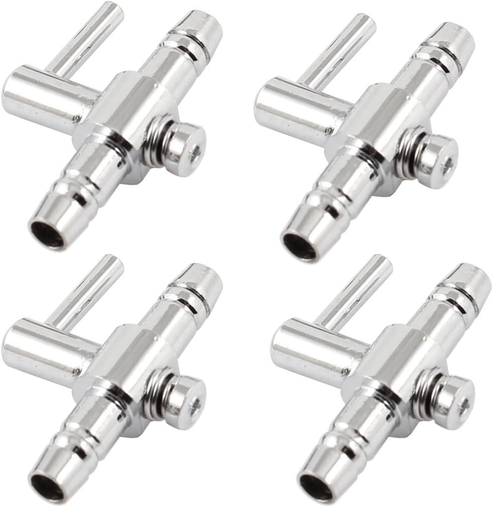 Aquarium Fish Tank Air Flow Control Lever Pump Single Way Valve, 4-Piece