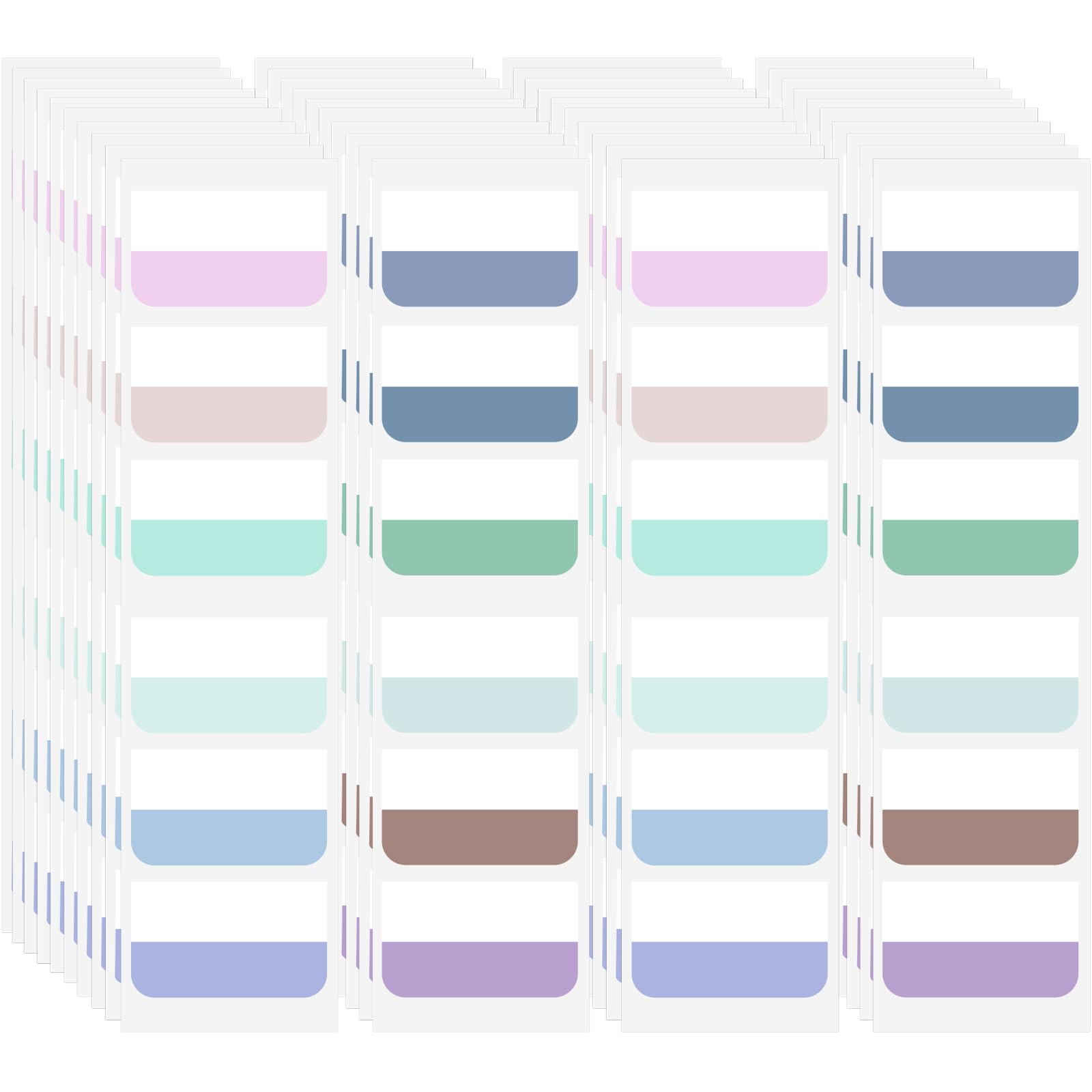 AccEncyc 240 Pcs Colored Index Tab 1"x1.8" Large Book Sticky Tabs Repositionable Page Tabs Flags Page Markers Labels for Notebooks, Filing,