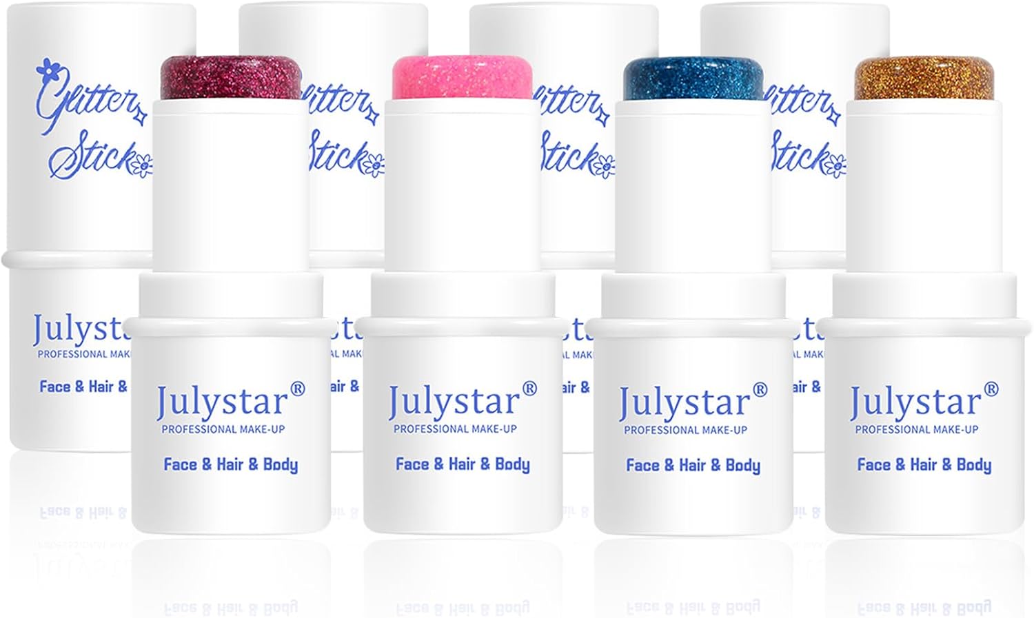 Glittergel Stick, Body Glitter Gel, 4 Kleuren, Holografische Zeemeermin Pailletten Glitter Chunky Cosmetische Glitter Gezicht en Lichaamsgel, Make-up Glitter voor Ogen, Lippen, Lichaam, 033