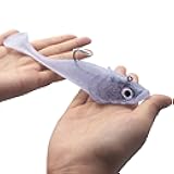 Big Jig Worm Lures Swimming Bait Soft Plastic Fishing Lure for Bass, Crappie, Trout, Pike, Sea Bass, Redfish, Striper,Fishing Lures for Freshwater & Saltwater