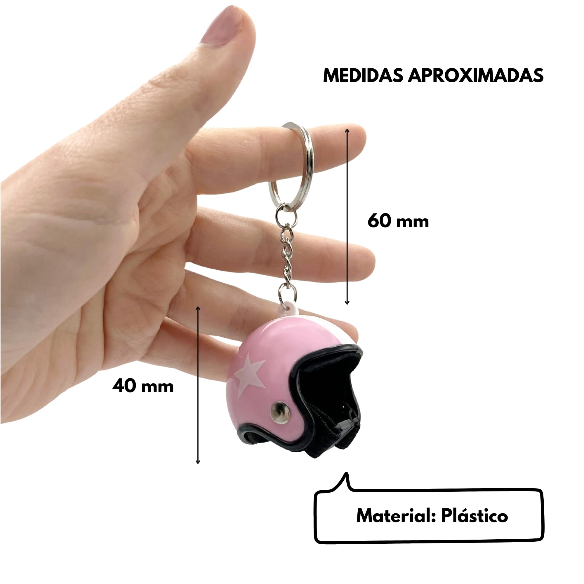 Llavero casco de Moto, Motorcycle Helmet Keychain, Rosa, 1 Unidad - imagen 5