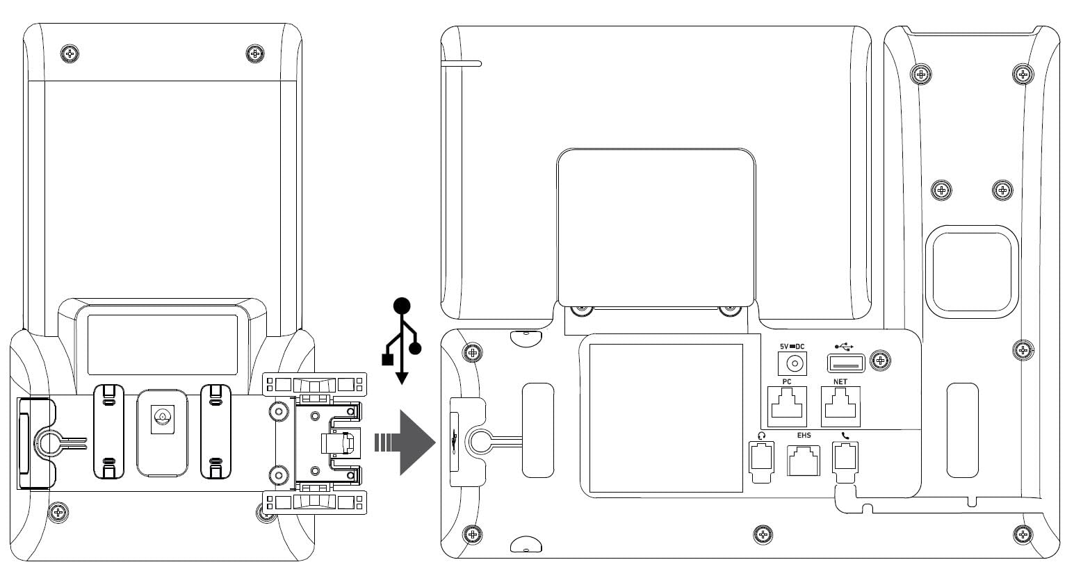 Snom D8C Erweiterungsmodul, 6,8" TFT, 20 Tasten, Schwarz | VoIP Tastenpanel mit BLF & Direktwahl-Funktion – Sidecar für Rezeption, Callcenter und Power-User, kompatibel mit D8xx