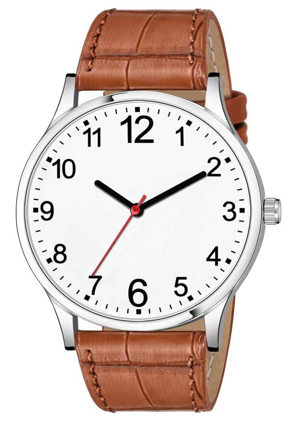 casera Slim Case Analog Leathers Strap Wrist Watch for Boy and Men (Brown) (B08W2BB2JV) Amazon Price History, Amazon Price Tracker