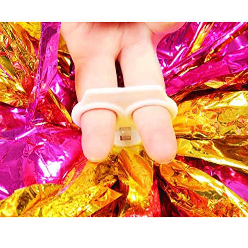 1 Pair Team Sports Cheerleading Poms Match Pom Plastic Ring Pompoms Gold+Rose, 30CM - Image 2