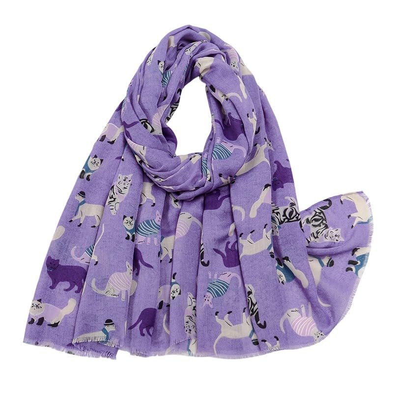 Scarves Silky Shawl Satin Scarf for Women Gift Long Scarf Lightweight Soft Hijab Sheer Cute Pet