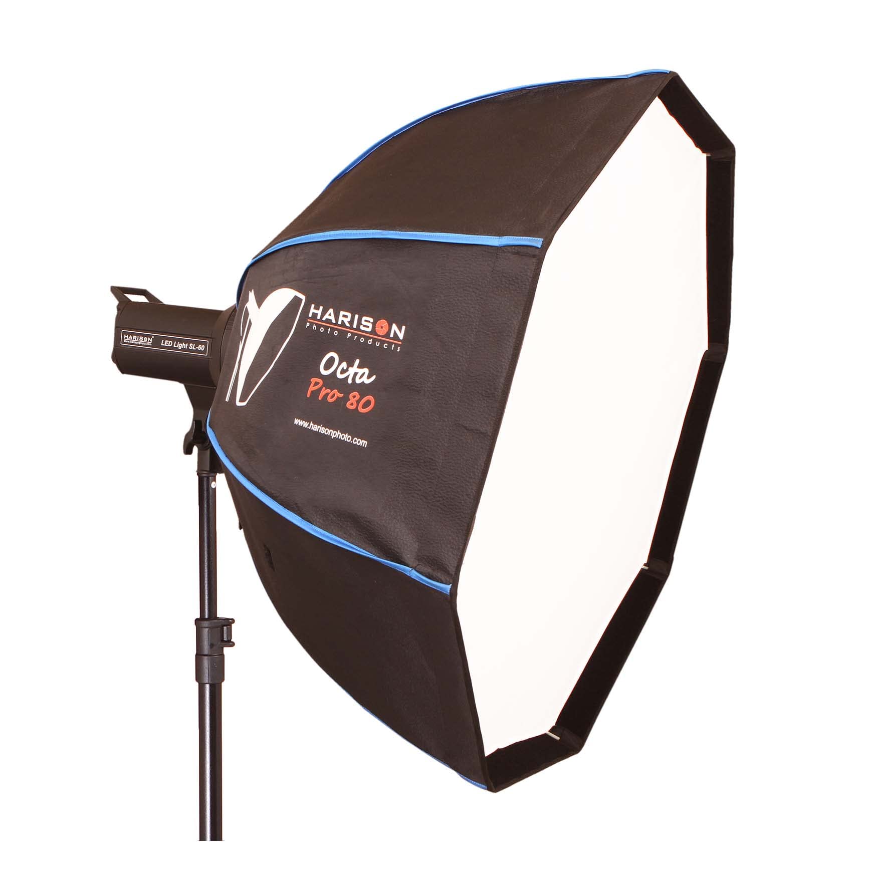 HARISON Octa 80 B Softbox / Quick-Locking / Instant Opening Reflection with Double Diffuser / for Studio Flash and LED Lights / with B-Type Mount