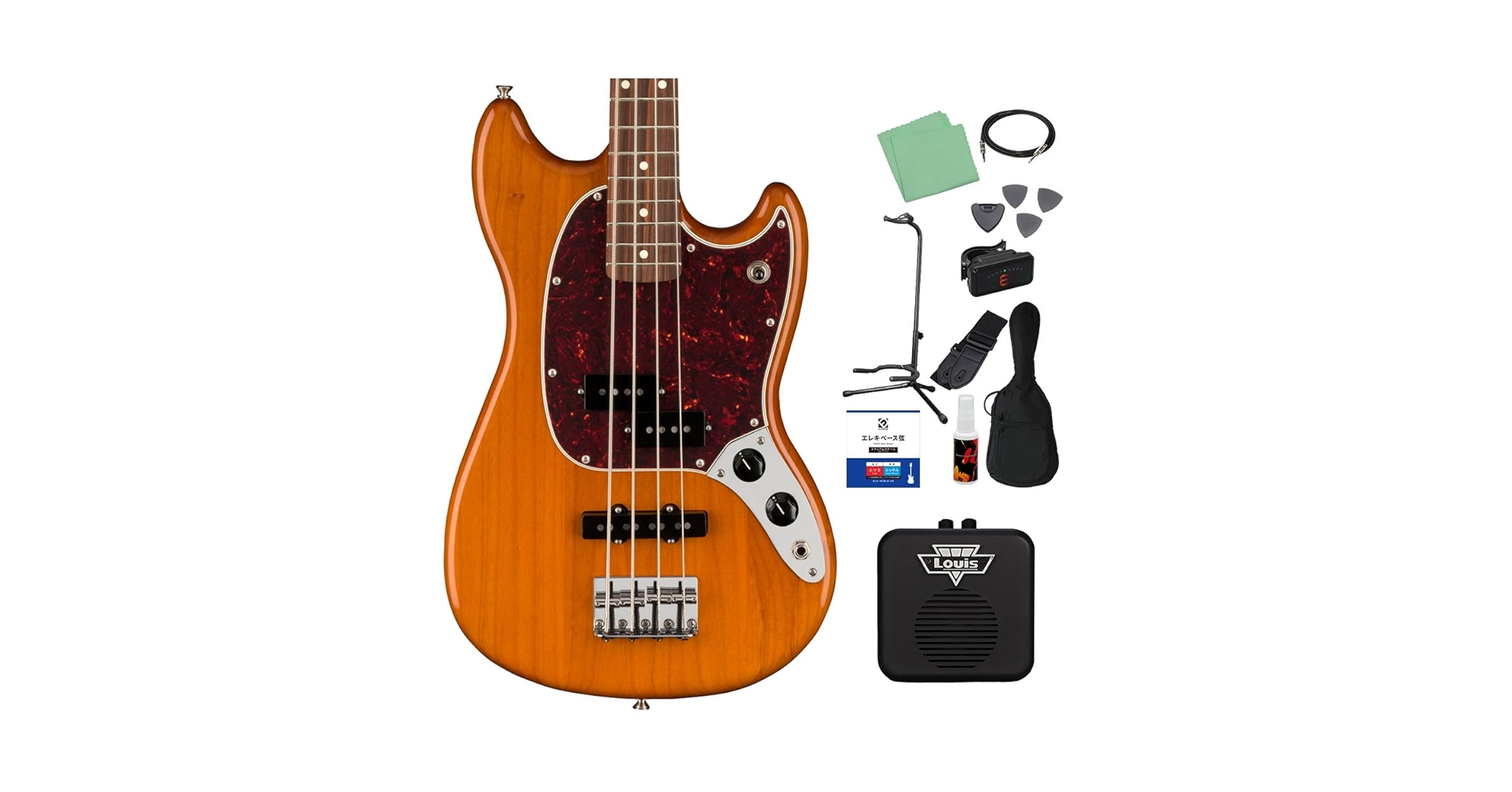 Amazon.co.jp: Fender Player Mustang Bass PJ Pau Ferro Aged