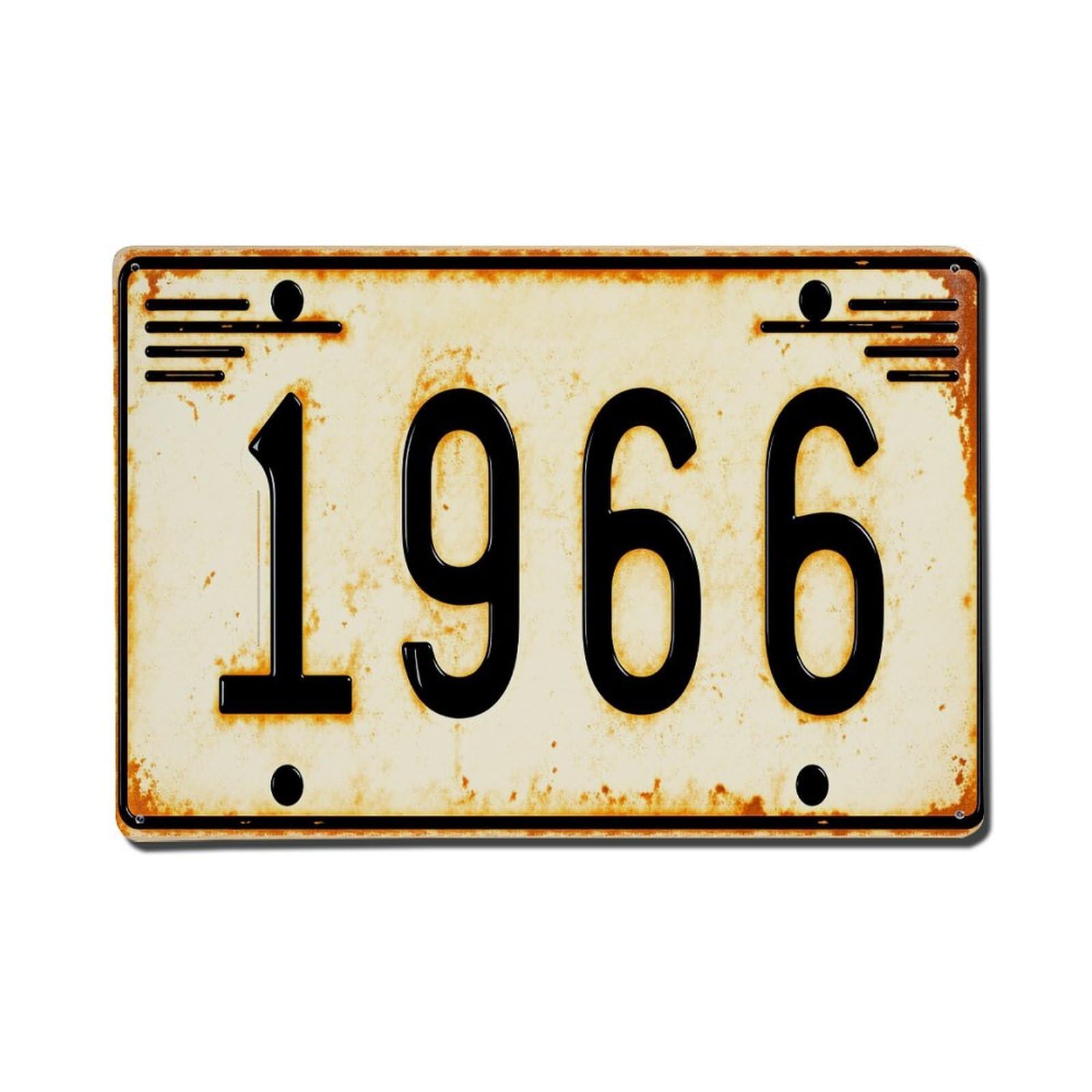 Vintage Number Plate Design Tin Sign Vintage Metal Poster, Home Bar Garage Man Cave Cafe Indoor & Outdoor Wall Decoration 8x12Inches