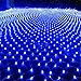 DOCHEER LED Net Mesh String Fairy Lights 204 LEDs, 6.56 Ft x 9.84 Ft,8 Modes, Blue Outdoor Transparency String Lights Waterproof Christmas Decorative Lights for Christmas Tree, Holiday, Party