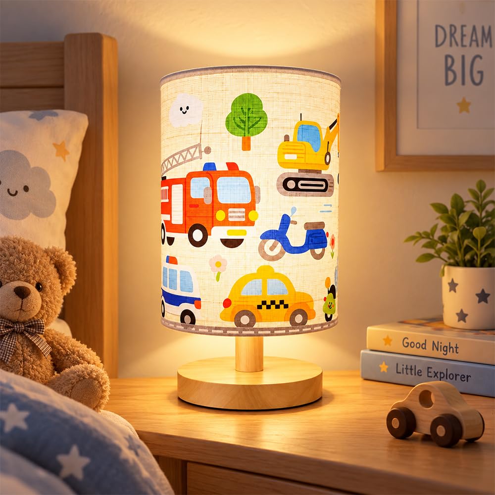 HOVCEH Cartoon Bedside Table Lamp, Kids Bedside Lamp, Bedside Light