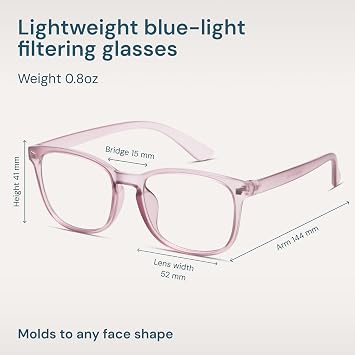 Gaoye Blue Light Glasses for Computer & Gaming - Transparent Brown