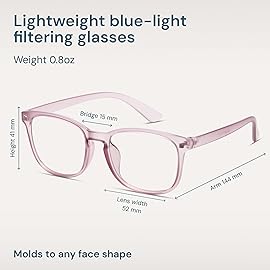 Gaoye Transparent Brown Blue Light Glasses for Computer & Gaming - Anti UV Ray Lenses, Scratch-Resistant & Comfort Fit