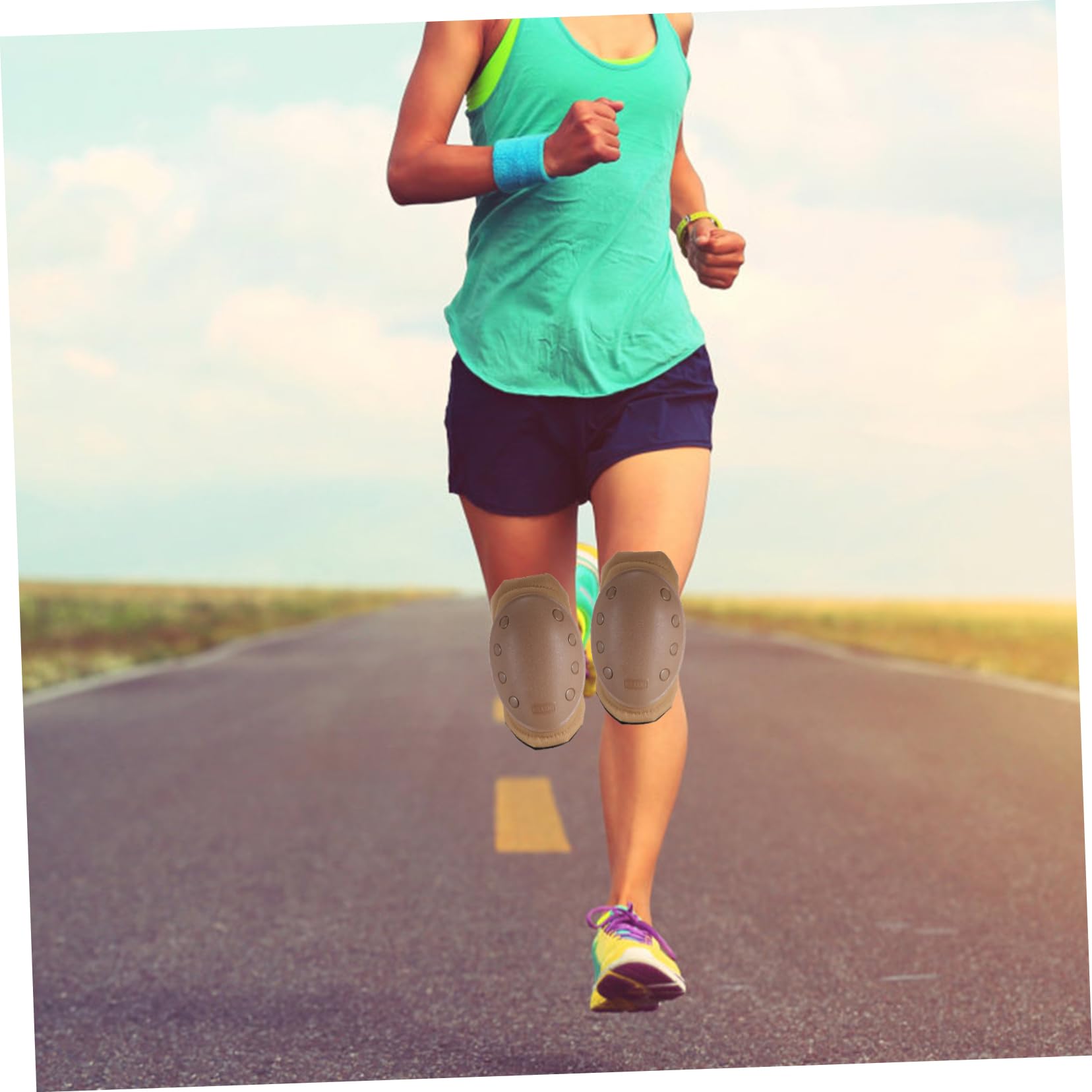 HANABASS Cycling Knee Pads Elbow Protective Guards Set of 4 Breathable Comfortable Random