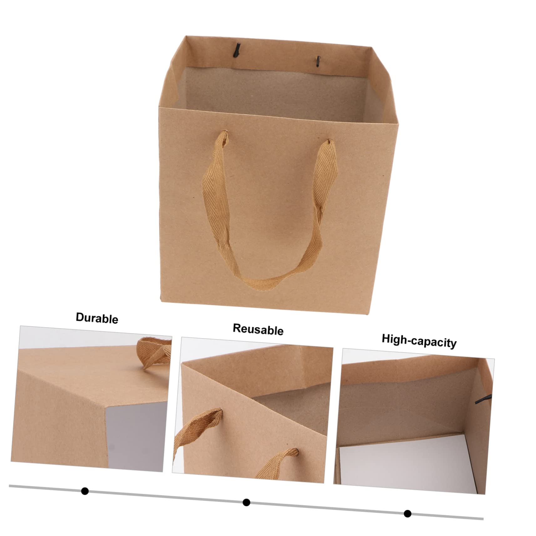 Homoyoyo 10 pezzi Sacchetti Kraft Marrone Borse Alimentare per Feste Regali e Packaging Biscotti Snack Caramelle Confezioni Party