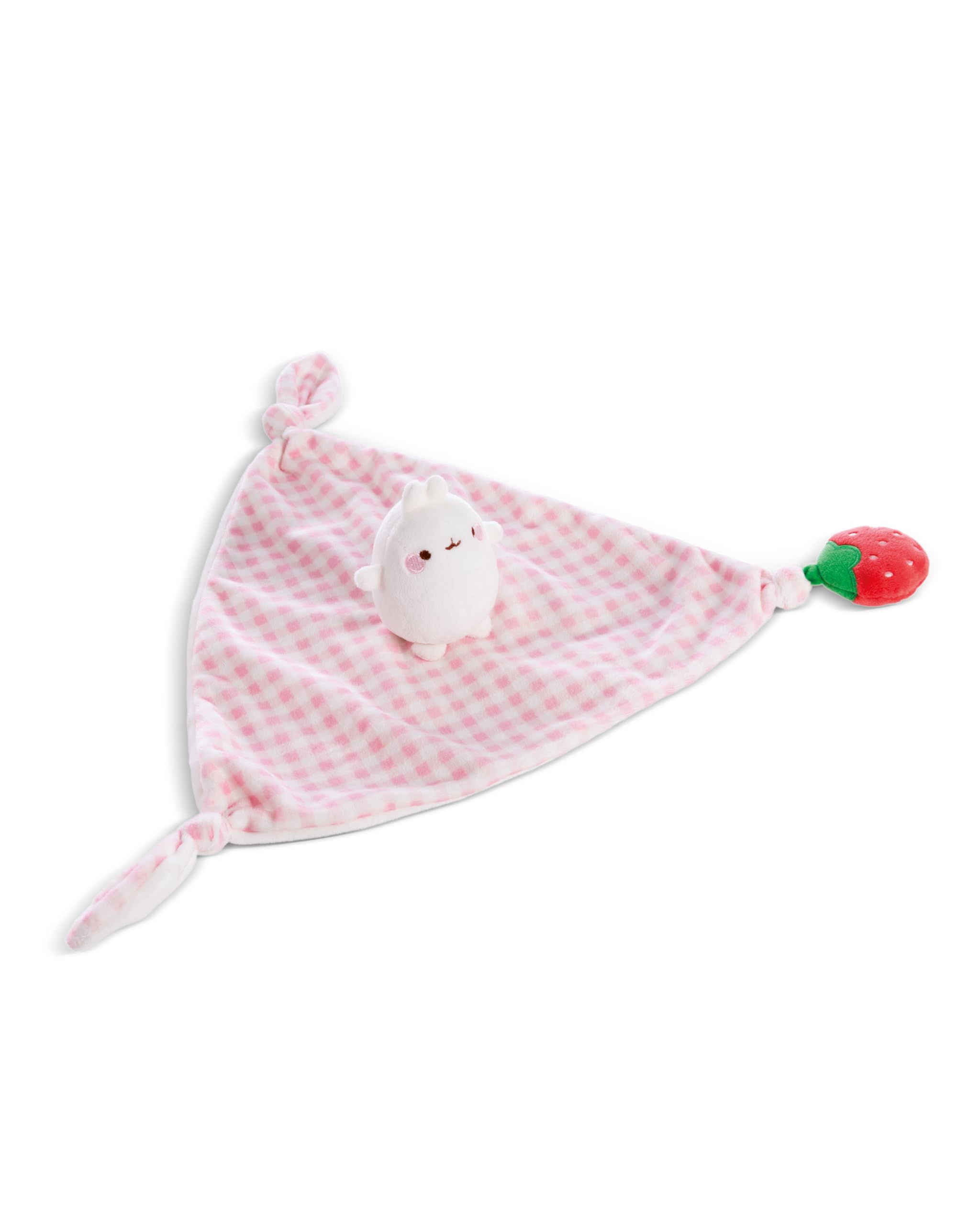 NICI comforter MOLANG 26x28cm white - Cuddly toy for babies and toddlers to grab, cuddle, discover and fall asleep with - 49473