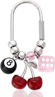 Y2K Carabiner Bag Charms - Screw Locking Keychain Organizer Purse Charm Clips Accessories Birthday Gifts for Women