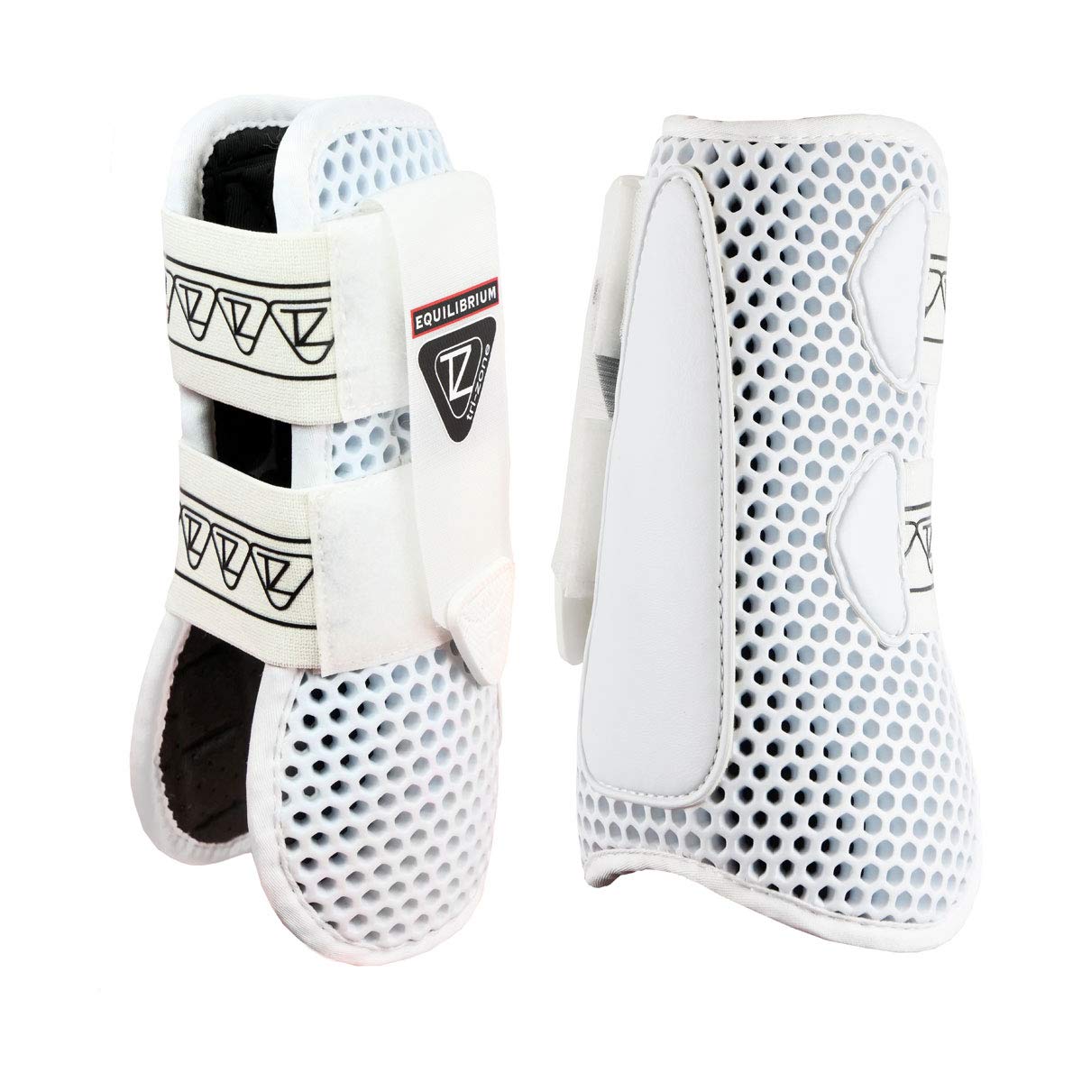 equilibrium Tri-Zone Open Fronted Tendon Boots - White, Size - M โ image 1