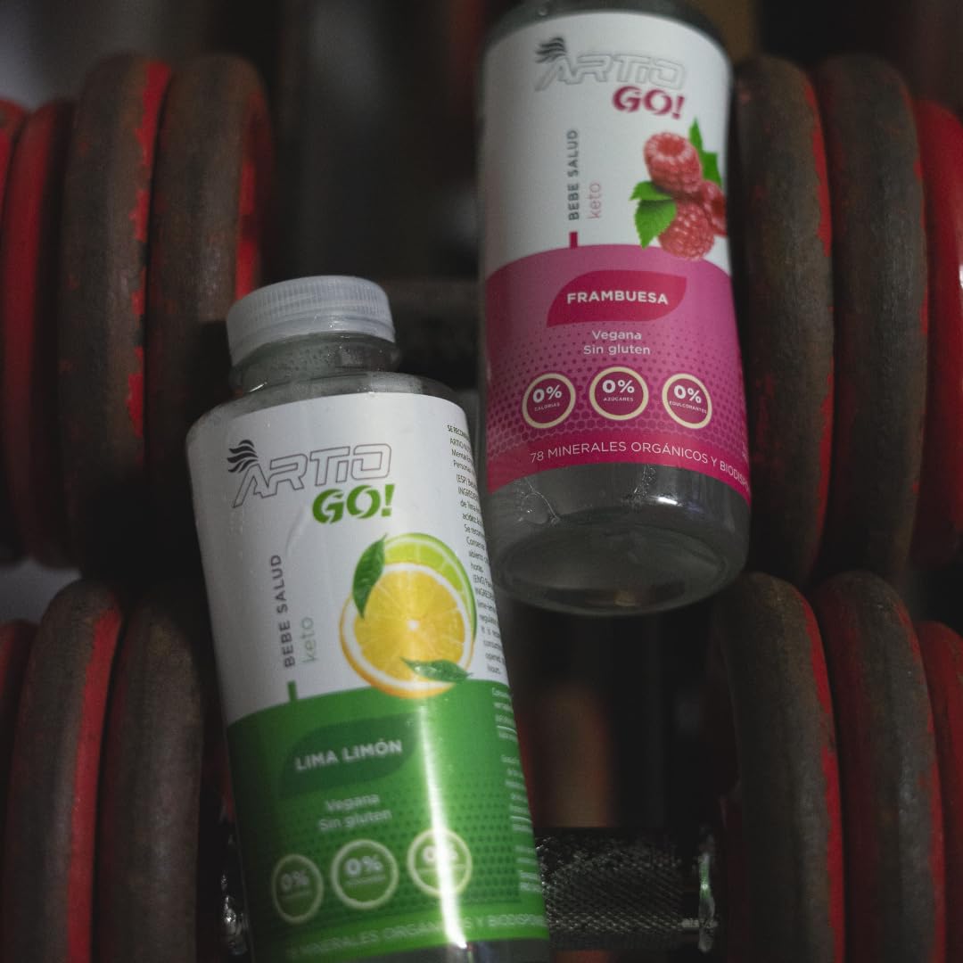 ARTIO GO! Lima-limón Bebida isotónica elaborada con un 3% de agua de mar y 78 minerales biodisponibles que proporcionan la mejor hidratación (12x500ml)