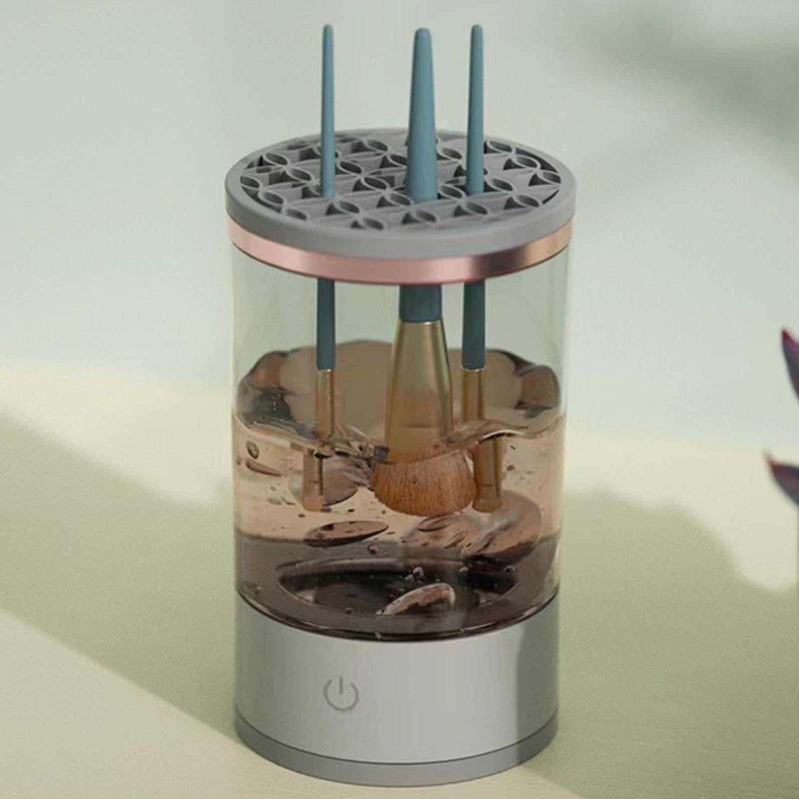 Limpiador De Brochas Electrico, Máquina Limpiadora De Brochas De Maquillaje Eléctrica, Automático Máquina De Limpieza De Cepillo De Maquillaje, Alfombrilla Limpieza Automática Con Cepillo USB