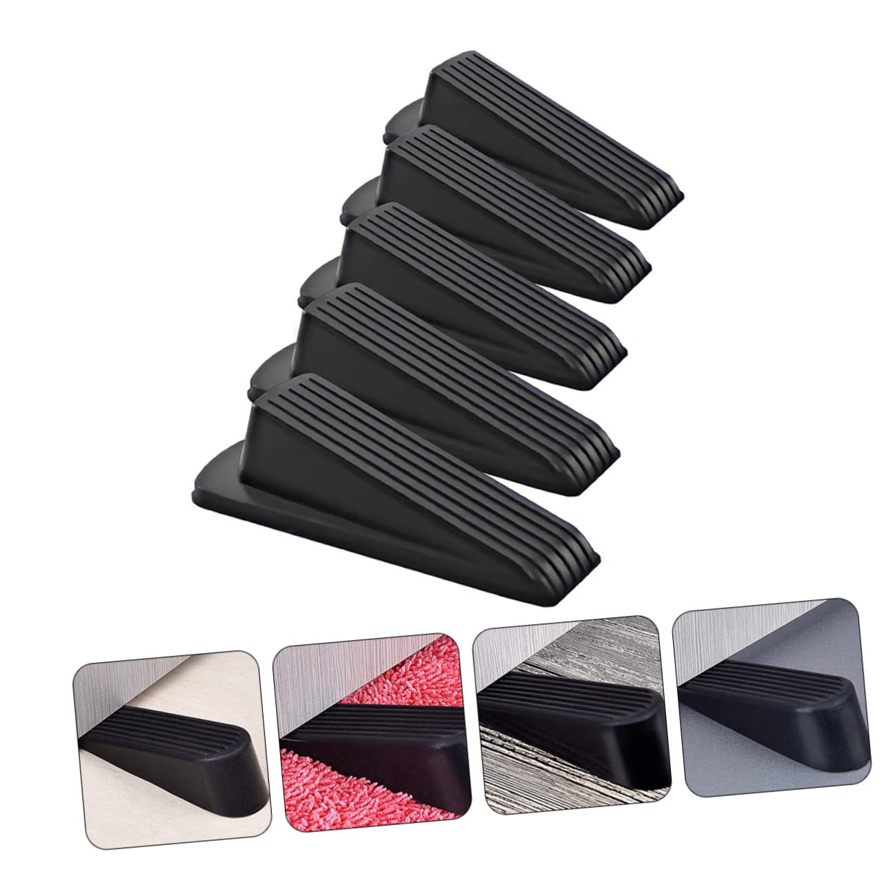 PLAFOPE 5 Piezas Tope de puerta de tormenta protector suelo protector de suelo pequeño protector de puerta soporte de tope de puerta de seguridad tope de puerta de goma cuña